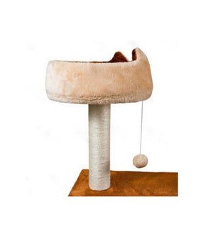 Tiragraffi Ad H Per Gatti 56 X 41 X H.87cm Resistente Stabile Tessuto In Peluche         