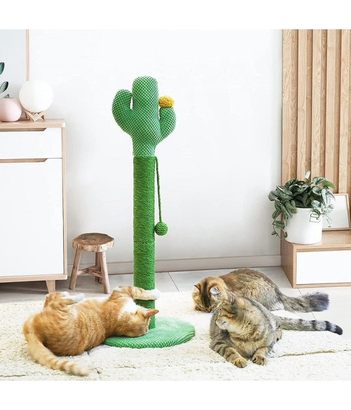 Tiragraffi Cactus 40 X 70 Cm Colonne Albero Per Gatti Palo In Naturali Sisal         