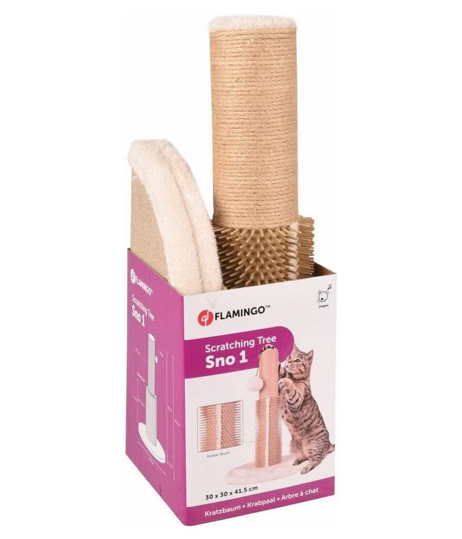 Tiragraffi Gatti Arbre A Chat Sno 1 30 X 30 X 41.5 Cm Con Pallina Spazzole Gomma         