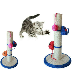 Tiragraffi Gioco Corda Colonna Pallina Artigli Gatto Tira Graffi 42x24cm. Mod B         