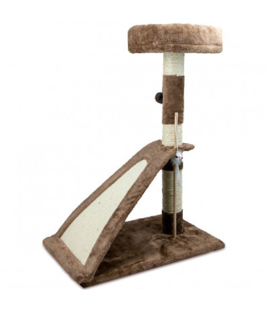 Tiragraffi Nobleza Albero Gatti Con Corda E Pallina A 2 Piani 50 X 35 X 72 Cm         