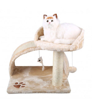 Tiragraffi Nobleza Houseboat 2 Piani Con Cuccia Morbida 49 X 42 X 42 Cm Gatti         