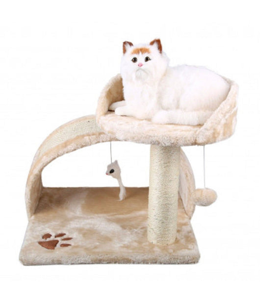 Tiragraffi Nobleza Houseboat 2 Piani Con Cuccia Morbida 49 X 42 X 42 Cm Gatti         