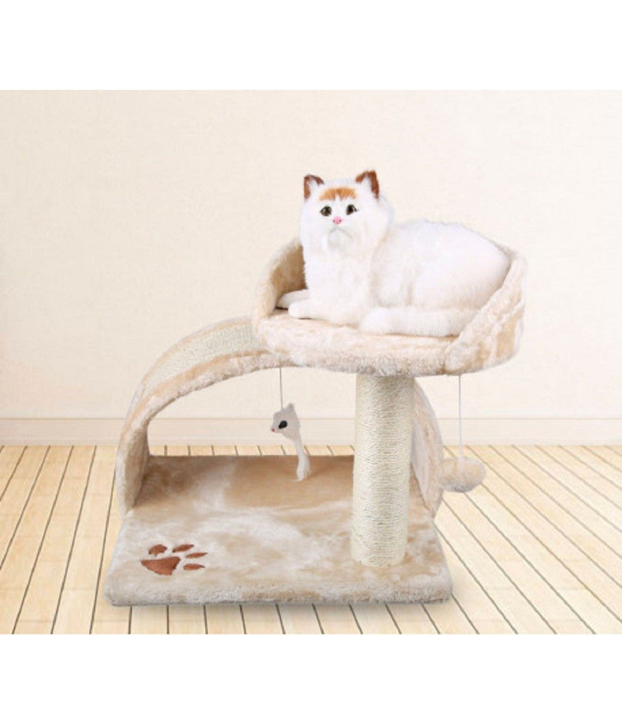 Tiragraffi Nobleza Houseboat 2 Piani Con Cuccia Morbida 49 X 42 X 42 Cm Gatti         