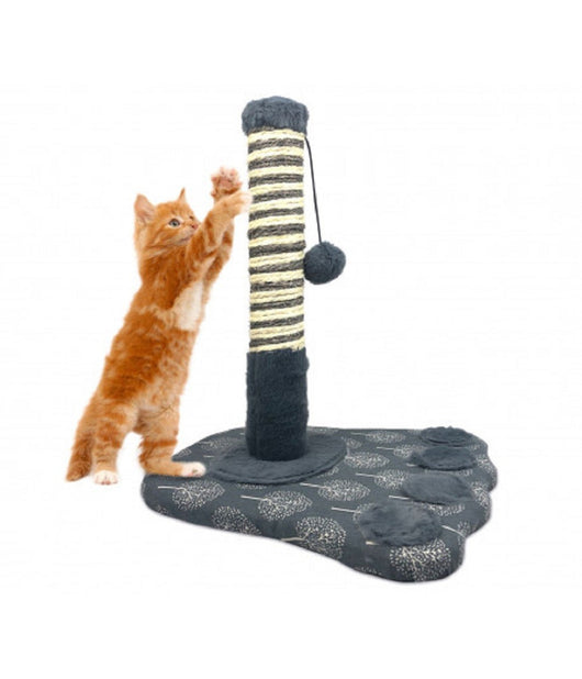 Tiragraffi Nobleza Zampetta 36 X 36 X 40 Cm Grigio Con Colonna In Sisal E Pallina         