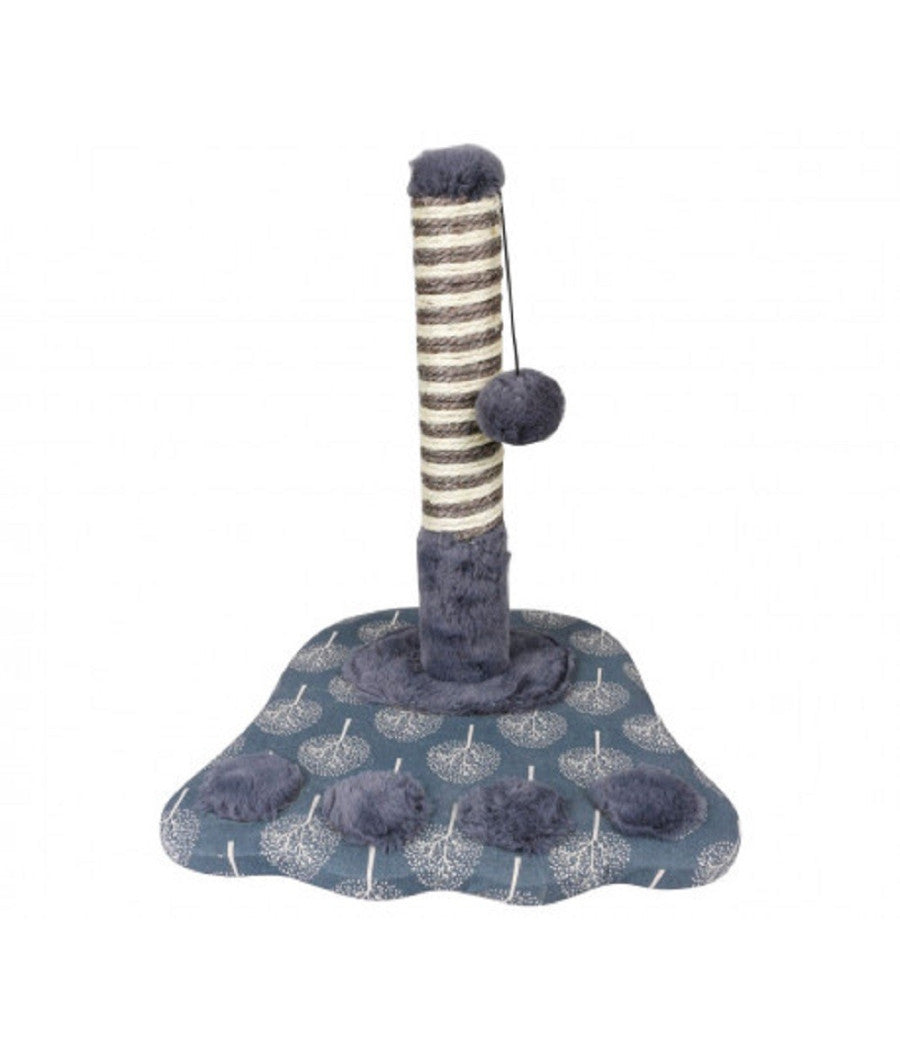 Tiragraffi Nobleza Zampetta 36 X 36 X 40 Cm Grigio Con Colonna In Sisal E Pallina         