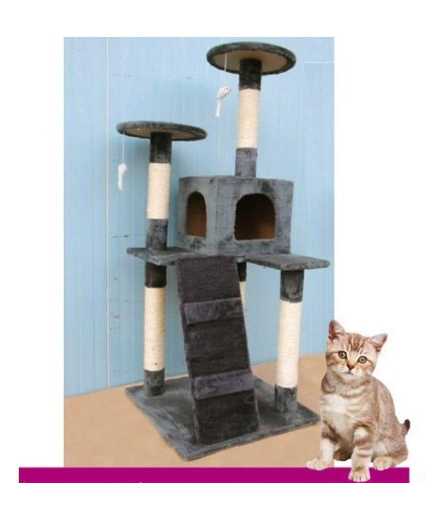 Tiragraffi Per Gatti Albero Parco Giochi Gioco Tira Graffi Gatto H120 Cm         