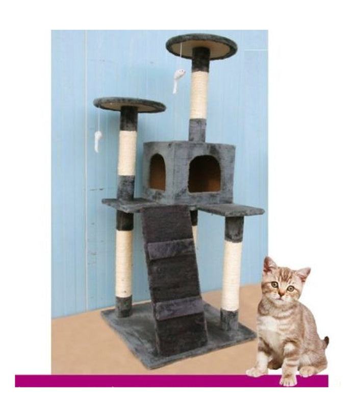 Tiragraffi Per Gatti Albero Parco Giochi Gioco Tira Graffi Gatto H120 Cm         