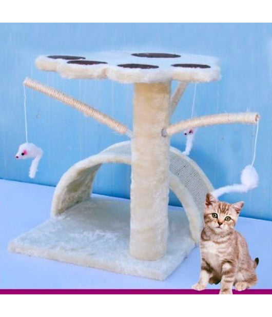 Tiragraffi Per Gatti Albero Parco Giochi Gioco Tira Graffi Gatto H44 Cm         
