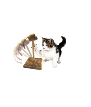 Tiragraffi Tira Graffi Con Molla Topino Oscillante Peluche Gioco Per Gatti Gatto         