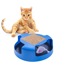 Tiragraffi Tira Graffi Gioco Per Catti Gatto Circolare Con Topolino Interno         