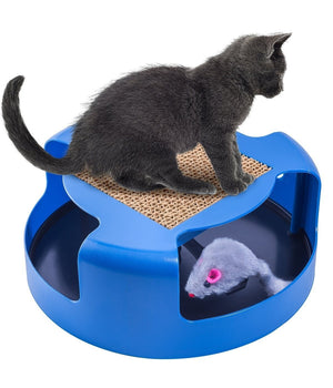 Tiragraffi Tira Graffi Gioco Per Catti Gatto Circolare Con Topolino Interno         