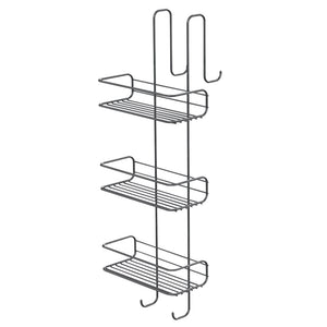 Portaoggetti appendibile da doccia Gedy 24x22x68 cm in metallo cromato 3 mensole | Tito