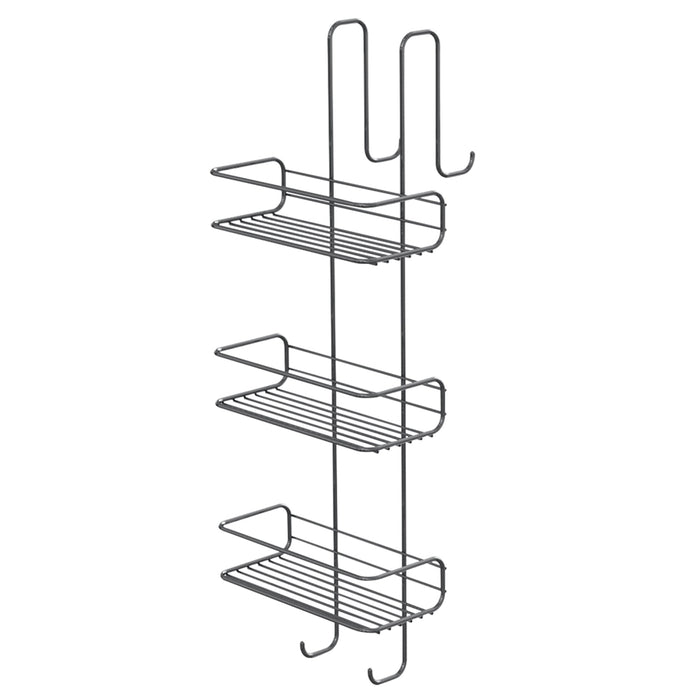 Portaoggetti appendibile da doccia Gedy 24x22x68 cm in metallo cromato 3 mensole | Tito