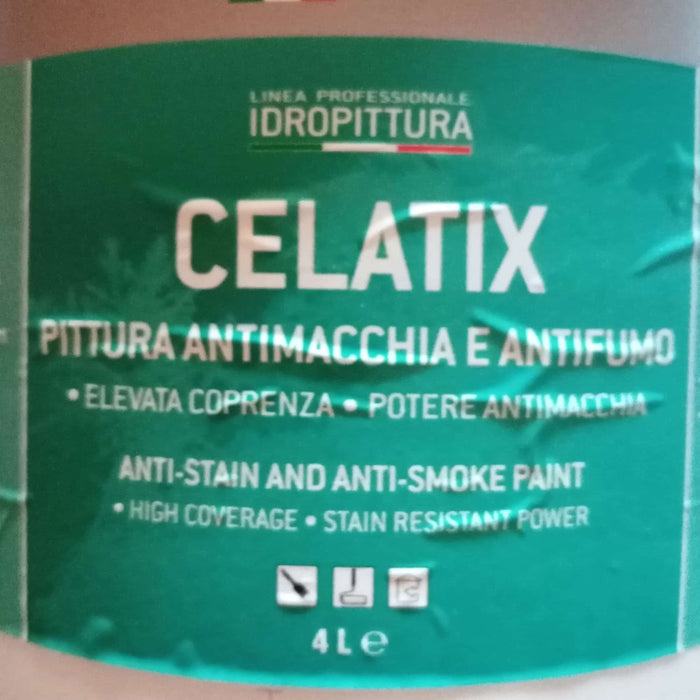 Tixe celatix 4lt idro pittura bianca antimacchia e antifumo lavabile interni