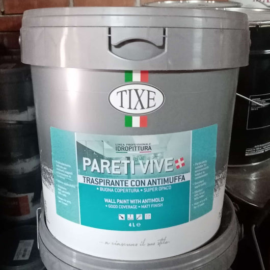 Tixe pareti vive 4lt pittura bianca opaca anticondensa alto spessore con antimuffa lavabile per interni
