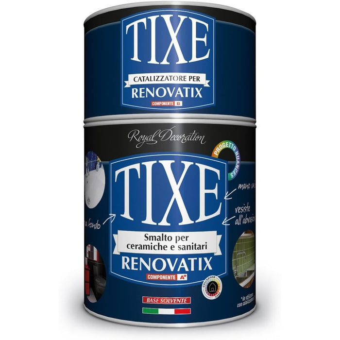 Tixe renovatix 750ml smalto bicomponente bianco cemamizzante per ceramiche e sanitari