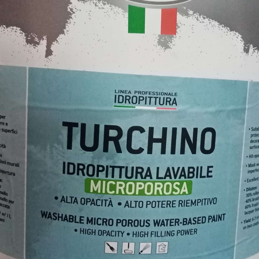 Tixe turchino 14lt idro pittura lavabile microporosa extra bianca opaca per interni