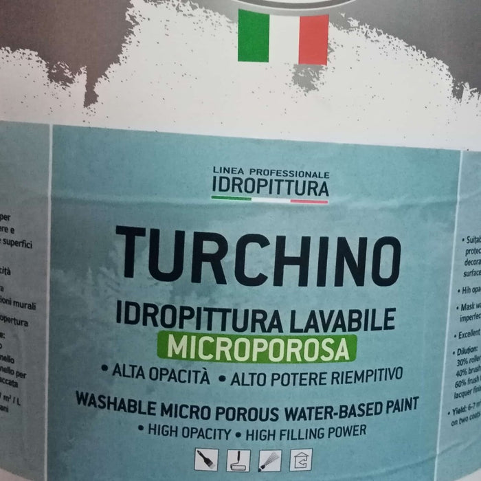Tixe turchino 14lt idro pittura lavabile microporosa extra bianca opaca per interni