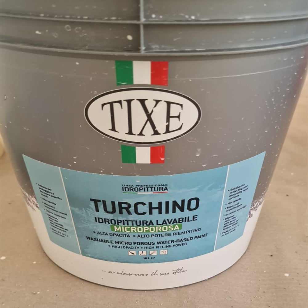 Tixe turchino 14lt idro pittura lavabile microporosa extra bianca opaca per interni