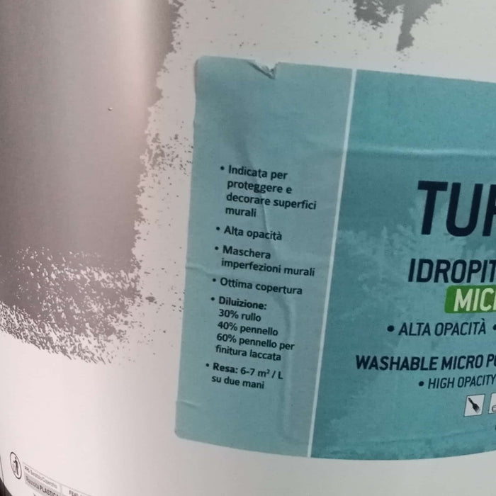 Tixe turchino 14lt idro pittura lavabile microporosa extra bianca opaca per interni