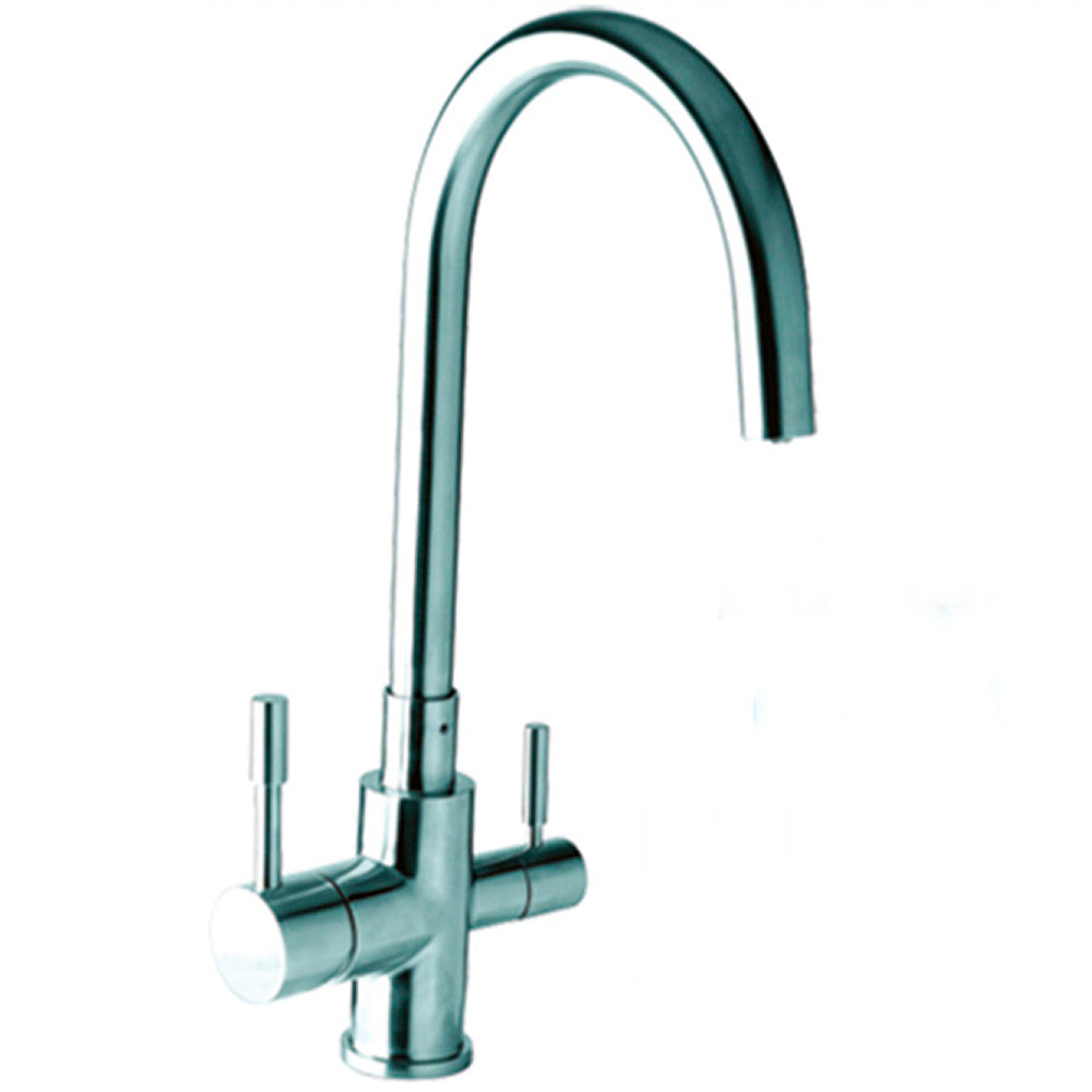 Miscelatore monocomando inox uscita separata per depuratore kitchen