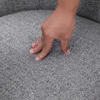 Set di 2 sedie da pranzo in tessuto e struttura in acciaio, seduta avvolgente 55 x 58 x 79 cm Grigio scuro