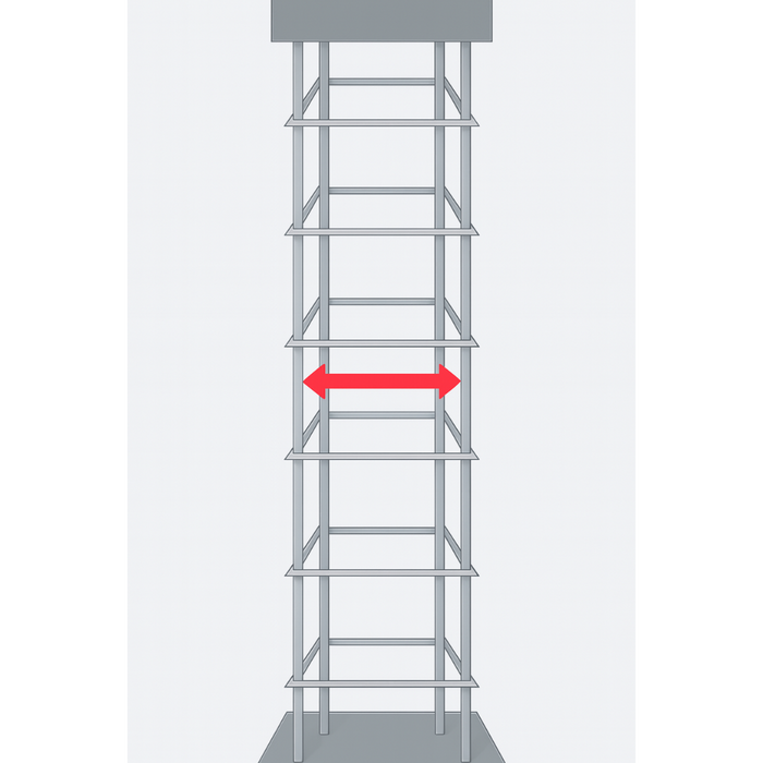Staffa chiusa armatura ferro 20 x 40 cm strutture cemento confezione 1 pezzo