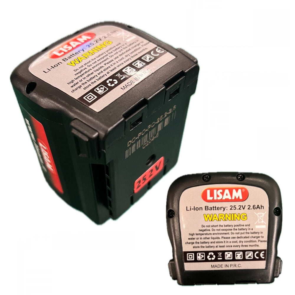 BATTERIA RICAMBIO 25,2V 2,6Ah PER FORBICE ELETTRICA DA POTATURA TL42 LISAM