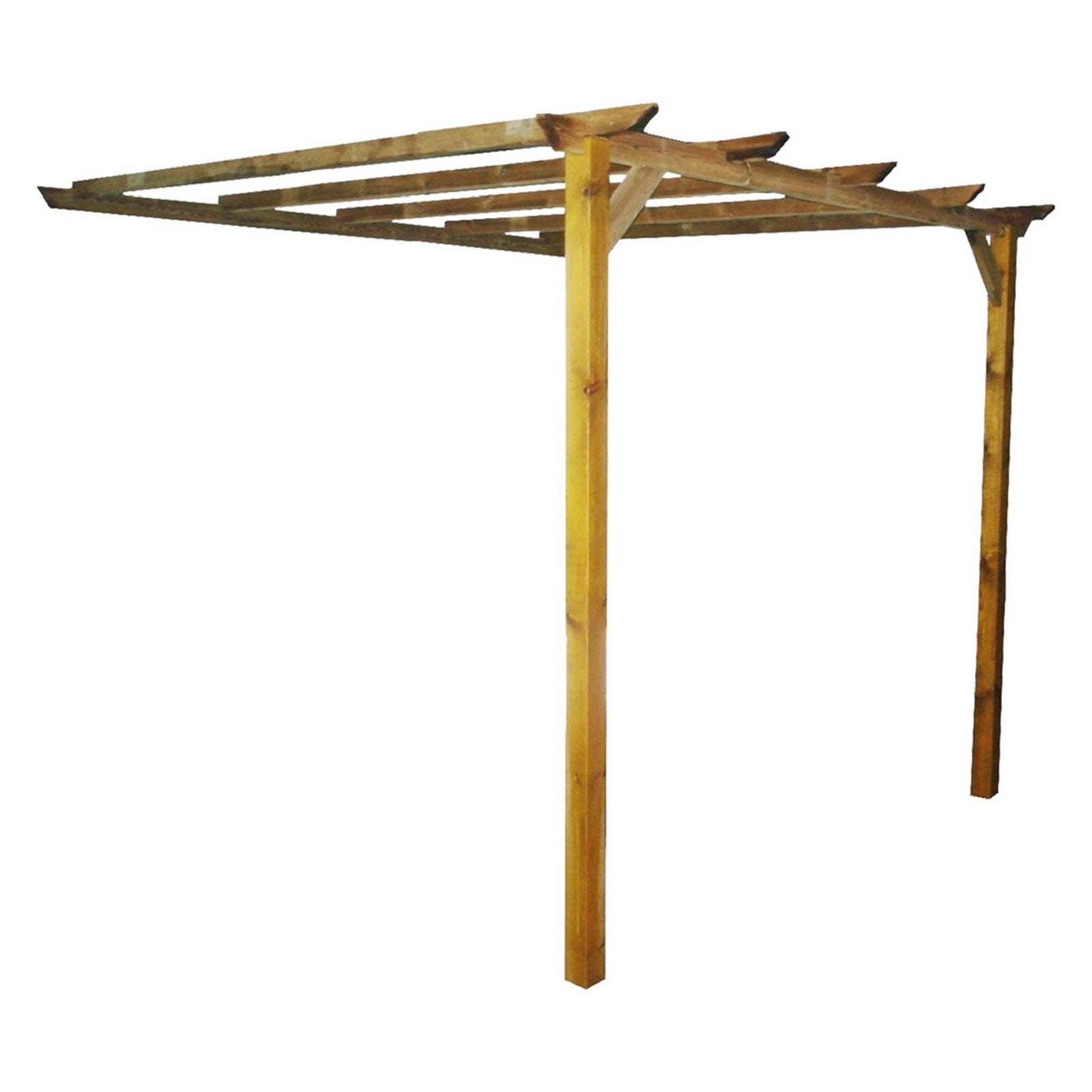 gazebo addossata in legno mt 3 x 2,8 - h. 2,5 cod:ferx.6125842nlm