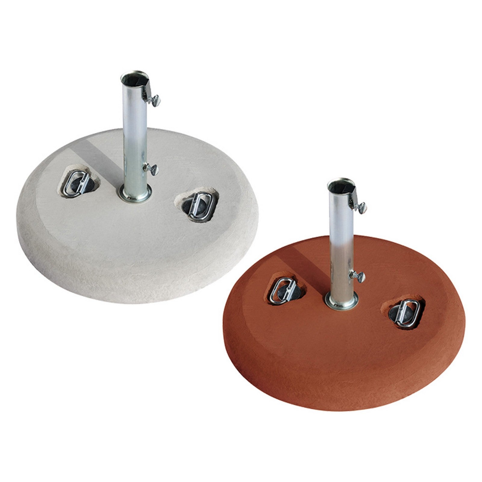 base per ombrellone in cemento florida ø cm. 55 - colore rosso cod:ferx.6130782nlm