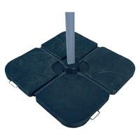 base per ombrellone plastica 49 x 49h 7,5 cm (x 4 pezzi) cod:ferx.6130816nlm