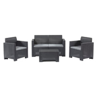 set da giardino polipropilene 'nebraska ii' tortora cod:ferx.6129566nlm