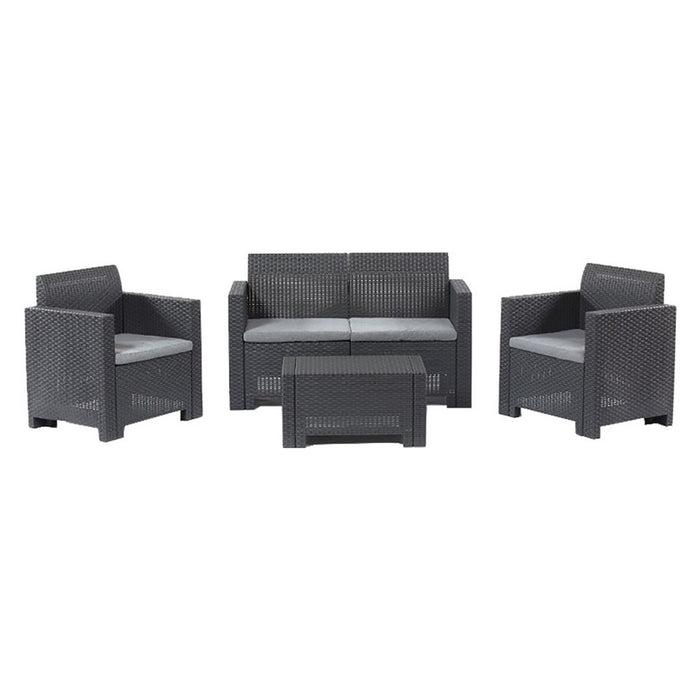 set da giardino polipropilene 'nebraska ii' tortora cod:ferx.6129566nlm