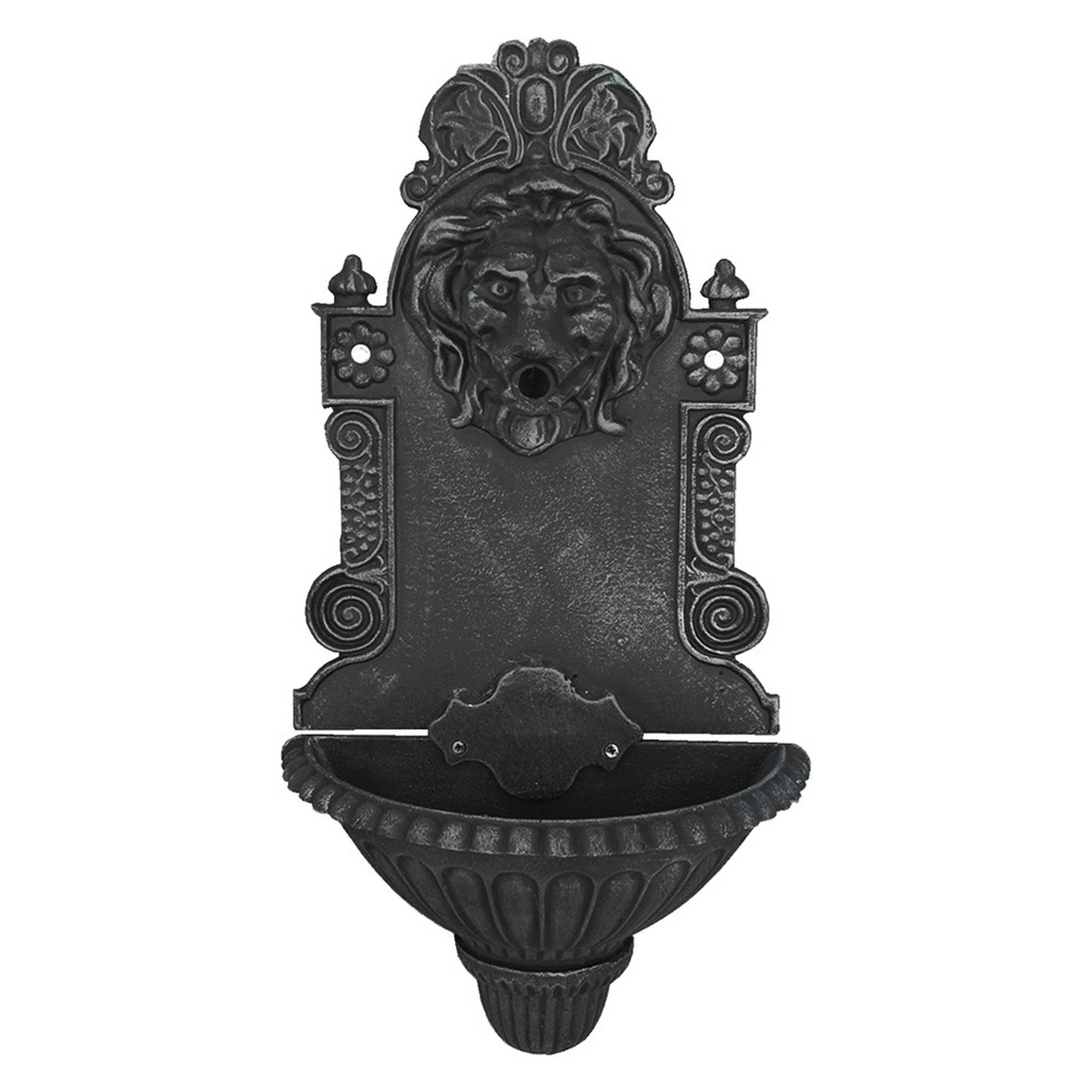 fontana a parete modello ''leone'' antracite - øforo 20 mm. cod:ferx.209040nlm