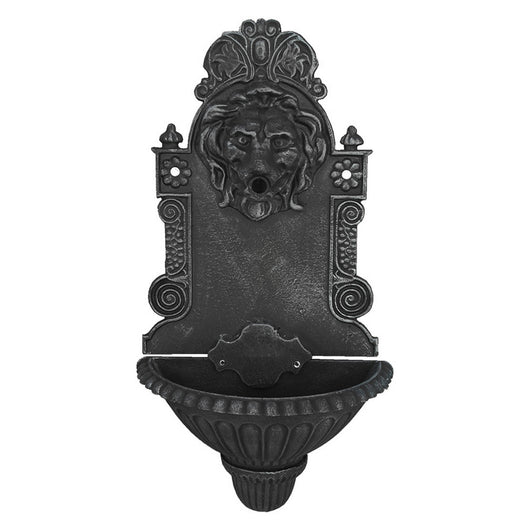 fontana a parete modello ''leone'' antracite - øforo 20 mm. cod:ferx.209040nlm