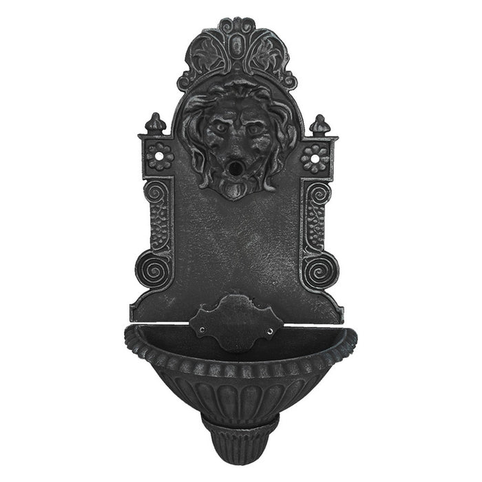 fontana a parete modello ''leone'' antracite - øforo 20 mm. cod:ferx.209040nlm