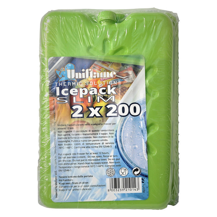 mattonella ghiaccio per contenitori termici 'ice p 2 x  200 grammi cod:ferx.7906190nlm