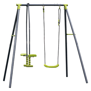 altalena con cavalcabile 'baby swing set' 3 posti - cm 269 x 153 x h 195 cod:ferx.6132255nlm