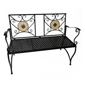 panchina decoro mosaico 'esmeralda' cm 116 x 56 x h.90 cod:ferx.6128270nlm