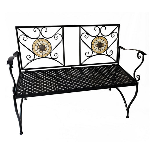 panchina decoro mosaico 'esmeralda' cm 116 x 56 x h.90 cod:ferx.6128270nlm