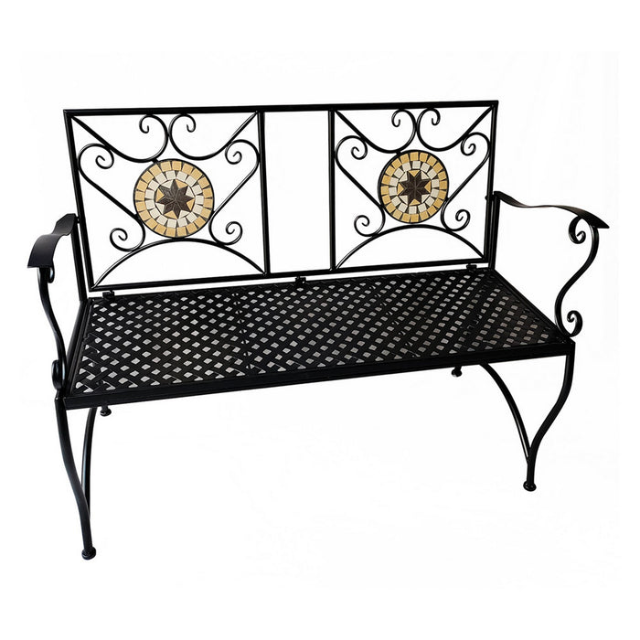 panchina decoro mosaico 'esmeralda' cm 116 x 56 x h.90 cod:ferx.6128270nlm