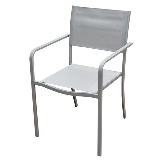 sedia acciaio con braccioli 'albio' tessuto tortora cod:ferx.6129280nlm