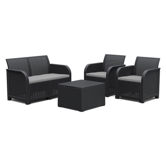 set da giardino polipropilene 'rosalie lounge' colore bianco cod:ferx.6130057nlm