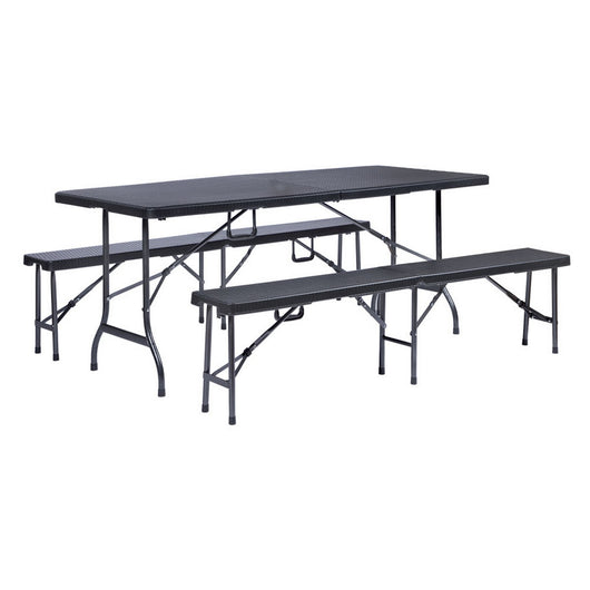 set pieghevole pic nic 'party' colore marrone cod:ferx.6130677nlm