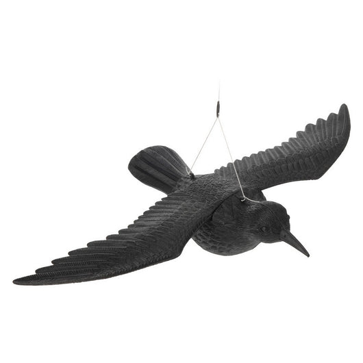 statuetta scaccia volatili a forma animale corvo in piedi - cm 35 x 19 x 13 cod:ferx.6063982nlm