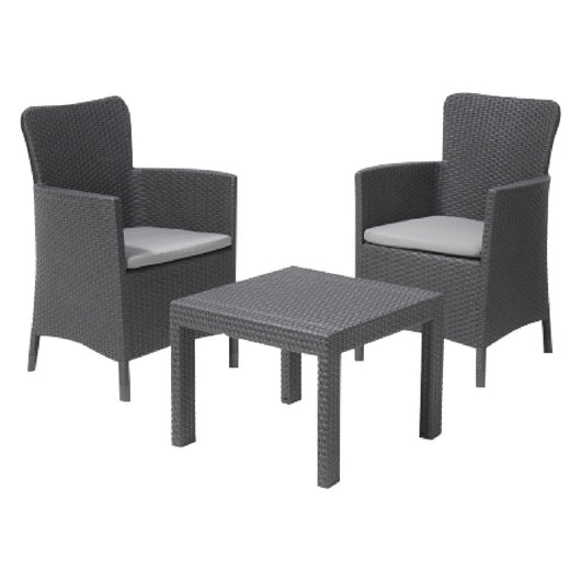 set da giardino polipropilene 'salvador balcony' colore graphite cod:ferx.6130074nlm