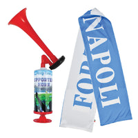kit del tifoso 'forza napoli' 2 pezzi cod:ferx.kitforzanapolinlm