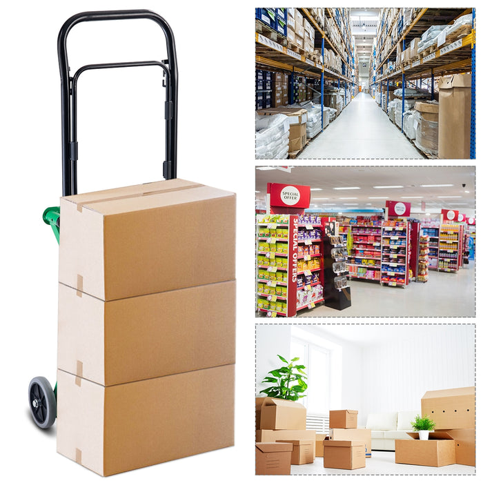 Carrello 2 in 1 con pianale pieghevole in acciaio, Carrello portapacchi multifunzione Carico a 90 kg-Deposito utensili Tool