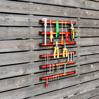 Set 6 portautensili magnetici a barra portata 6x10kg in acciaio cm 46 x 2,3 x 1,25 rosso nero giallo 20_0007234